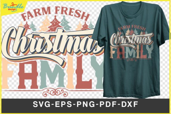 Farm Fresh Christmas Gift Graphics for T-Shirt Designs