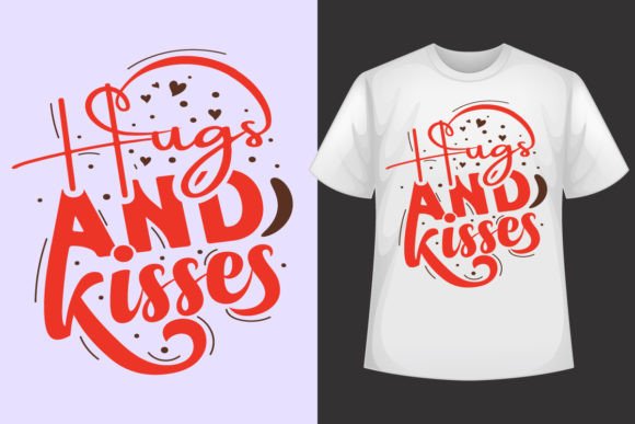 Hugs and Kisses Vector Graphics for T-Shirt Designs