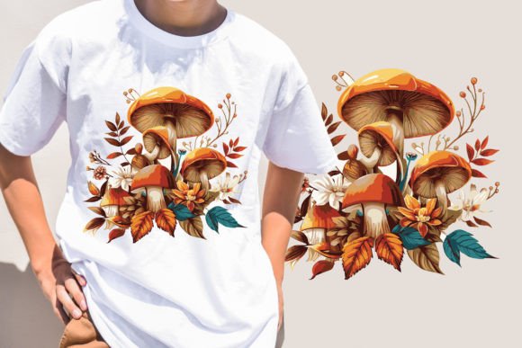 Mushrooms Stylish Trendy T-Shirt Svg: Graphics Freebies