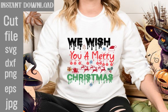 We Wish You a Merry Christmas SVG Cut Fi Graphics Freebies